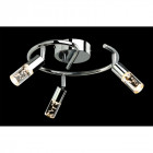 Plafonnier 3 ampoules led focus, chrome et acrylique