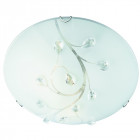 Plafonnier 40 cm, en cristal et verre