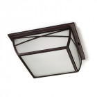 Plafonnier alba, aluminium et verre, marron