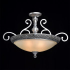 Plafonnier argenté country 4 ampoules 53 cm