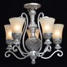 Plafonnier argenté country 5 ampoules 53 cm