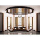 Plafonnier argenté crystal 16 ampoules 180 cm