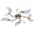 Plafonnier argenté flora 5 ampoules 13 cm