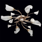 Plafonnier argenté flora 6 ampoules 14 cm