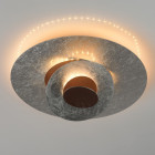 Plafonnier argenté industrial   15 cm