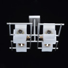 Plafonnier argenté megapolis 6 ampoules 20 cm
