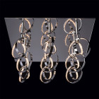 Plafonnier argenté techno 9 ampoules 22 cm