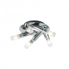 Plafonnier baron, chrome et verre, 5 ampoules