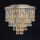 Plafonnier beige loft 7 ampoules 41 cm