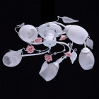 Plafonnier blanc flora 5 ampoules 27 cm