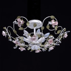 Plafonnier blanc flora 6 ampoules 26 cm