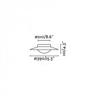 Plafonnier blanc nickel side h11 cm