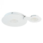 Plafonnier blanc techno 2 ampoules 3.5 cm