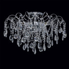 Plafonnier chromé crystal 6 ampoules 38 cm