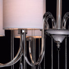 Plafonnier chromé elegance 8 ampoules 63 cm