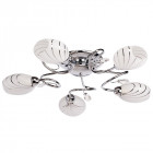 Plafonnier chromé megapolis 5 ampoules 13 cm