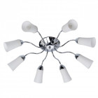 Plafonnier chromé megapolis 8 ampoules 16 cm