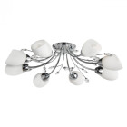 Plafonnier chromé megapolis 8 ampoules 18 cm