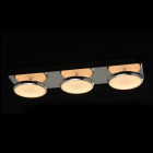 Plafonnier chromé techno 3 ampoules 9 cm