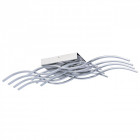 Plafonnier chromé techno 8 ampoules 20 cm