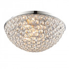 Plafonnier chryla, chrome et cristal