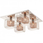 Plafonnier cuivre nottingham 4 lumières
