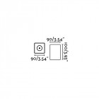 Plafonnier de jardin gris foncé tami