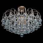 Plafonnier doré crystal 8 ampoules 43 cm