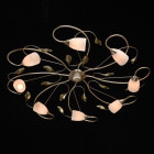 Plafonnier doré flora 8 ampoules 18 cm