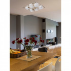 Plafonnier doré megapolis 6 ampoules 20 cm