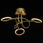 Plafonnier doré techno 3 ampoules 25.5 cm