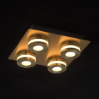 Plafonnier doré techno 4 ampoules 7.5 cm