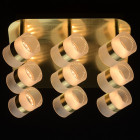 Plafonnier doré techno 9 ampoules 13.5 cm