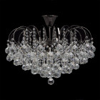 Plafonnier gris crystal 8 ampoules 43 cm