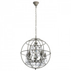 Plafonnier gris loft 5 ampoules 144 cm