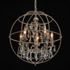 Plafonnier gris loft 5 ampoules 144 cm