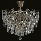 Plafonnier laiton crystal 6 ampoules 52 cm