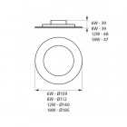 Plafonnier led 18 watt (eq. 150 watt) - diam 185mm - couleur - blanc chaud 3000°k
