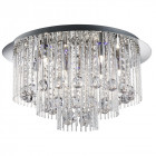 Plafonnier led beatrix, en chrome et cristal