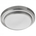 Plafonnier led blanc et aluminium brossé