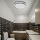 Plafonnier led blanc et aluminium brossé