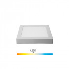 Plafonnier led carré edm - 20w - 1500 lumens - 4000k - chromé - 31593