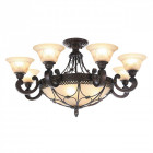 Plafonnier marron country 12 ampoules 50 cm