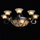 Plafonnier marron country 12 ampoules 50 cm