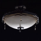 Plafonnier marron country 3 ampoules 32 cm