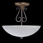 Plafonnier marron country 3 ampoules 40 cm