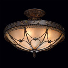 Plafonnier marron country 5 ampoules 37 cm