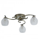 Plafonnier minnie, laiton antique, 3 ampoules