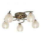 Plafonnier minnie, laiton antique, 5 ampoules