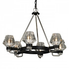 Plafonnier noir loft 6 ampoules 250 cm